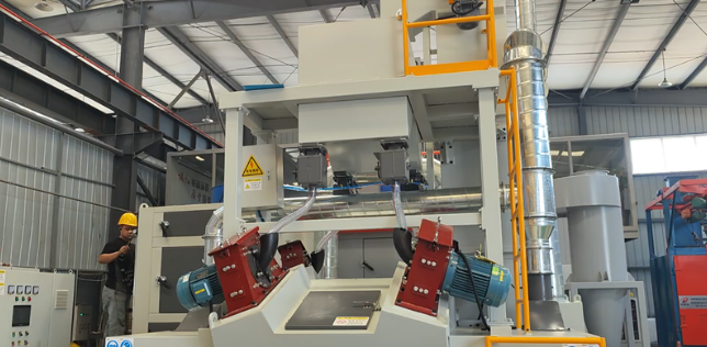 梧州板材除锈强化，通过式抛丸机应用案例